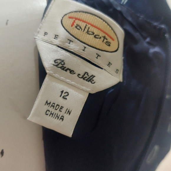 Talbots Pure Silk Dress Petite Size 12 - Picture 10 of 10